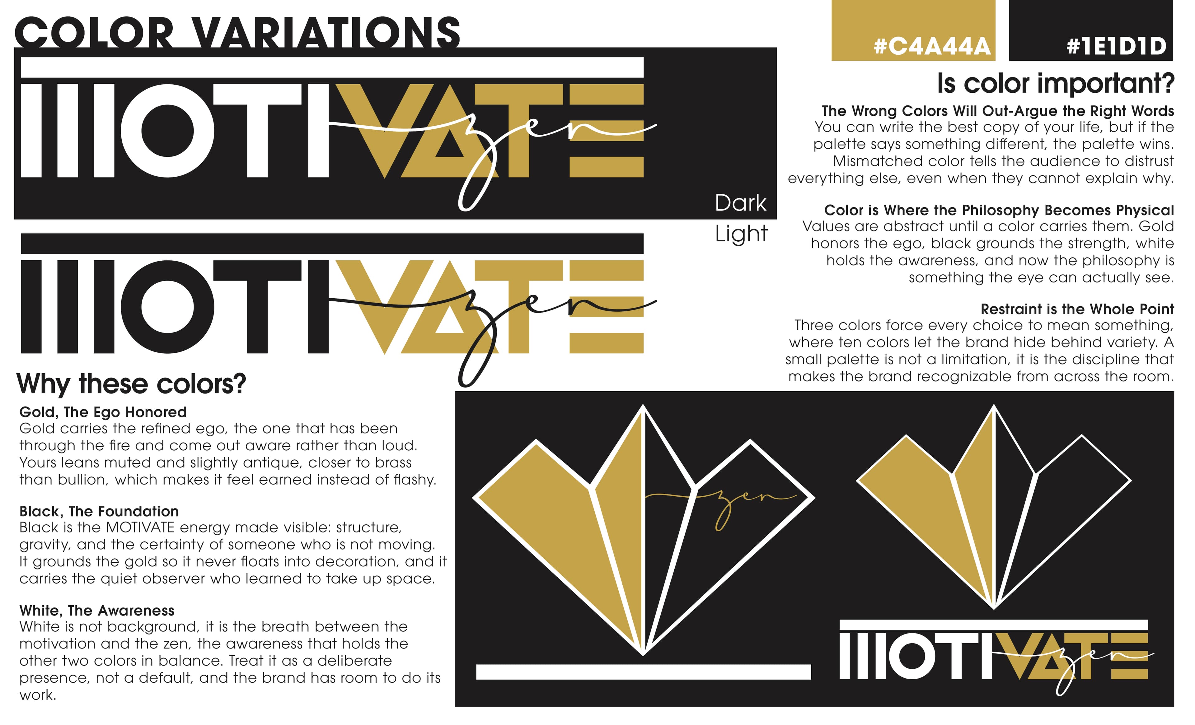 Color variations spread: color system rationale, dark and light variants — Eric Martinez Creative Director